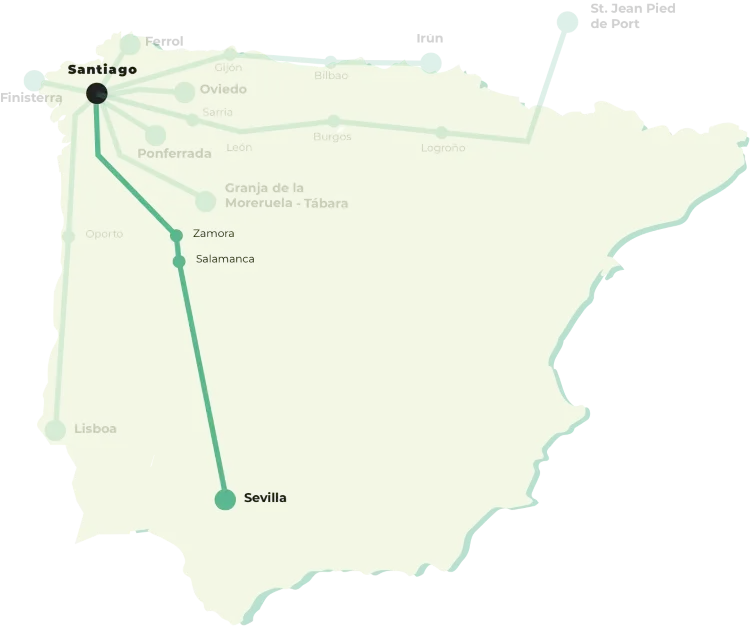 Mapa de la via de la plata